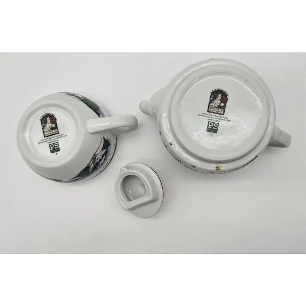 Portmeirion A Christmas Story Tea for One Porcelain Tea Pot & Cup Set No Box